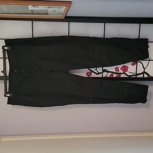 Lane Bryant Black Skinny Ankle Tie Curvy Fit Pants Size 18